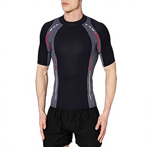 Breathable Short Sleeve Rash Guard Quick Dry <b>Compression</b> Fitness Rash Guard Top Digital Printing Athletic Rash Guard <b>for</b> <b>Men</b> - Product Image 1