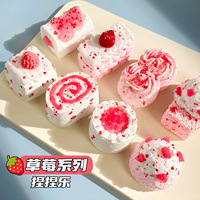 Seri Kue Stroberi Squishy Fun Mainan Silikon Food Grade Pereda Stres Populer Laris Manis Grosir Lintas Negara