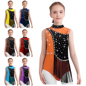6-16 Niños Niñas Gimnasia Leotardo Body Ropa Diseñador Stripper Ropa de baile Patinaje artístico Competiciones Clase Actuaciones - Product Image 1