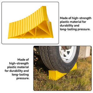 HOMFUL RV Accessoires 2 PCS HDPE Orange Camion RV Cale de roue de <span class=keywords><strong>remorque</strong></span> pour maintenir la <span class=keywords><strong>remorque</strong></span> RV en place - Product Image 4