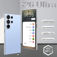 Smartphone S26 Ultra double bande avec GPS précis, écran 6,9 pouces 120Hz, Android 15, 16 Go RAM, 1 To ROM, appareil photo 108 MP, batterie 8000 mAh+, processeur Deca Core MTK Dimensity Series 5G Dual