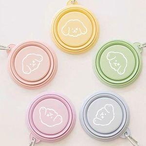 New Eco-Friendly Macaron Color <b>Collapsible</b> Portable Reusable Foldable Silicone Waterproof Dog Bowl for Dogs - Product Image 1