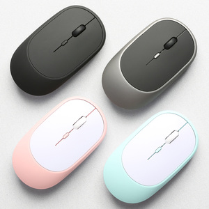 Ratón óptico silencioso LED ergonómico recargable de 2,4 GHz Modo dual BT5.2-Mini retroiluminado 3D compatible para computadora portátil Macbook Gaming PC - Product Image 1