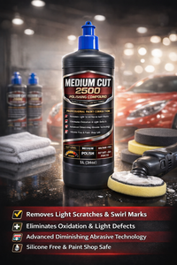 GRAPHONEX MEDIUM CUT 2500 Pâte à polir à l'oxyde d'aluminium 1000ml Correction professionnelle de la peinture pour rayures légères et tourbillons - Product Image 2