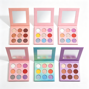 Palette di ombretti Glitter di alta qualità a 9 colori trucco pigmentato personalizzato luccichio finitura nuovi prodotti cosmetici <span class=keywords><strong>occhi</strong></span> prodotti per il buio - Product Image 1