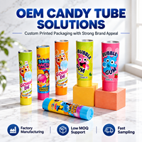 Tube d'emballage alimentaire laminé imprimé sur mesure en aluminium et plastique, conteneur souple avec bouchon à vis pour chewing-gum