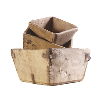 Chinois Antique Rustique Vintage Bois Massif Petite Boîte De Riz Mesure De Riz Petites Décorations Pour La Maison