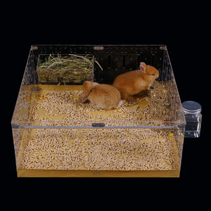 Commercio all'ingrosso della fabbrica stile classico semplice solido acrilico gabbia per animali domestici dimensione personalizzata Habitat per cavie conigli quaglie ricci - Product Image 1