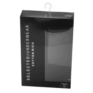 Fabricantes atacado PVC transparente mens underwear gift box atacado impressão a cores PP publicidade embalagem caixa