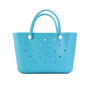 2023 Outdoor fashion camping Large hand tote simply southern eva rubber beach bag silicone beach bogg bag