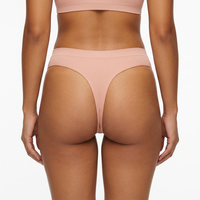 Culotte string côtelée sans couture pour femme, taille basse, ajustée, douce, respirante, confort quotidien
