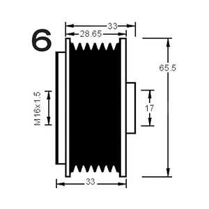 Dispositivo de rueda libre del alternador compatible con MAZDA MX-6 2.5 i 24V (GE20L) Gasolina (KW: 120, HP: 163) de 08-1994 a - Product Image 3