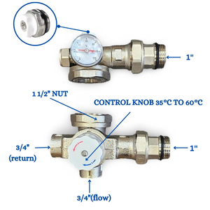 Válvula Termostática de Mezcla para Colector de Calefacción por Suelo Radiante, Control Preciso de Temperatura, Componente para Sistema de Calefacción Hidrónica - Product Image 2