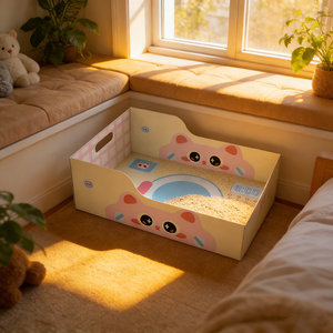 Acessórios Personalizados para Gatos Caixa de Areia Descartável Portátil e Dobrável Durável de Papel Fácil de Limpar Suprimentos para Viagens ao Ar Livre para Coelhos - Product Image 6