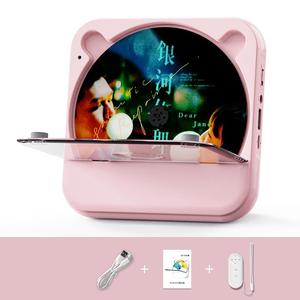 <b>Cute</b> <b>Bear</b> Ear Portable CD Player Wall Mountable Built in Speaker USB Playback Remote Control for Home Bedroom - Product Image 2