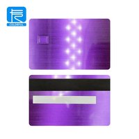 Carte bancaire en métal de haute qualité avec gravure au laser, miroir doré, vierge, avec fente pour puce