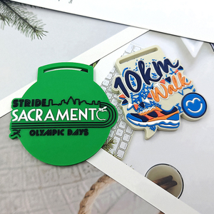 Medaglie personalizzate in PVC Sport Running bambini medaglia campione della <span class=keywords><strong>lega</strong></span> personalizzato in PVC morbido in gomma medaglia - Product Image 6