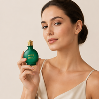 Coffret de Parfums de Luxe Personnalisés à Marque Blanche – Flacon Vert Givré, Eau de Parfum Longue Durée – Fournisseur d'Usine OBM