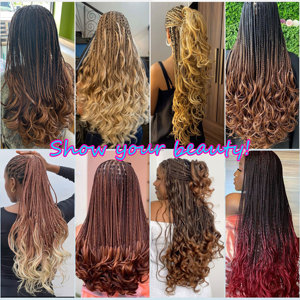 # TBUG Pony Curly Twist <span class=keywords><strong>Ruwa</strong></span> 75g Synthetische glänzende Seide Französisch Curly Crochet Braids Welliges, gestrecktes Flechthaar - Product Image 6