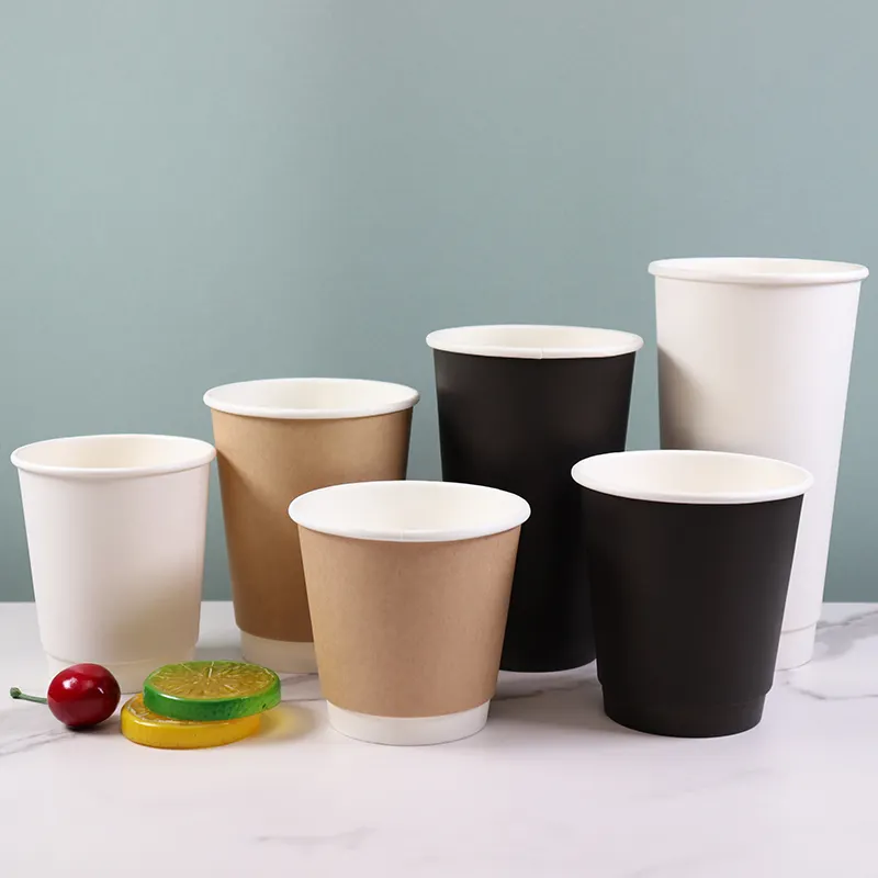 Одноразовые бумажные стаканчики для горячего кофе