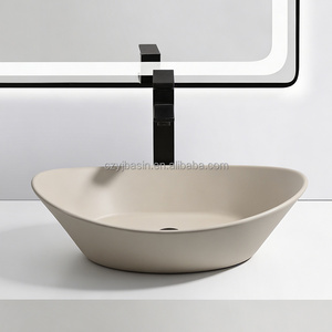 Yingjie Long Oval Ceramic Art Basin Thin Rim Glazed Crystal No Overflow Above Counter Modern <strong>Bathroom</strong> Factory Direct - Product Image 5