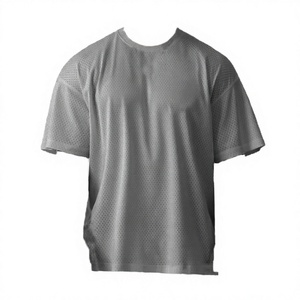T-shirt de sport décontracté uni pour homme en coton de haute qualité, coupe ample à épaules tombantes, vente en gros - Product Image 2