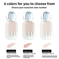 Fond de Teint Liquide Longue Tenue Weijie 6 Couleurs, Anti-Transfert, Contrôle du Sébum, Imperméable, Illuminateur, Base de Teint, Maquillage de Contouring