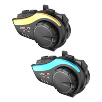 Casque Talkie-Walkie Crown CMMK-06 avec Portée de 2 KM Intercom 6 Personnes Accessoires de Moto ABS Casques Inclus