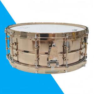 Vente directe du fabricant Tambour de <span class=keywords><strong>jazz</strong></span> professionnel de 14 pouces Anneau de tambour en métal brun moulé sous pression Chambre de tambour en acier inoxydable - Product Image 1