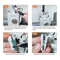 Bamboo Lab Filament Hall Sensor Base untuk Seri A1, Bagian Pengganti Penahan Pengumpan Printer 3D