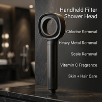 Filtre de Douche Anti-Chlore, Anti-Plomb, Anti-Impuretés, pour Eau Dure, avec Vitamine C pour Soins de la Peau et des Cheveux