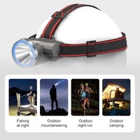 Lampe frontale LED rechargeable haute puissance avec faisceau COB, étanche, batterie 18650 pour le camping, la plongée et les activités de plein air