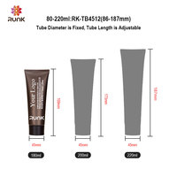 Emballage de tube de maquillage brun foncé Tube de soin corporel personnalisé Matériaux dégradables et respectueux de l'environnement Tubes d'échantillons gratuits