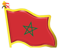 Badge de revers patriotique marocain en métal, design usine, pour vêtements et chapeaux