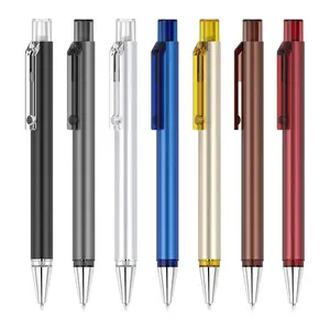 Promosyon kurumsal hediye kalem lüks reklam tükenmez kalem Metal tükenmez kalem ile özel siyah özel Logo tüy 5 adet