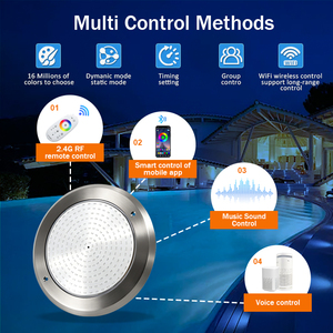 Lampes LED pour <span class=keywords><strong>piscine</strong></span>, résistantes à l'eau salée IP68, remplissage en résine, étanches IP68, RGB WiFi, extérieur, 10 mm, super fines - Product Image 3