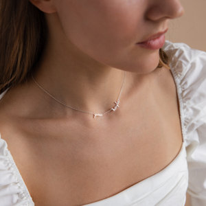 สร้อยคอเหล็กกล้าไร้สนิมชุบ PVD 18K สลัก<span class=keywords><strong>ชื่อ</strong></span>ได้หลายชื่อ แฟชั่นทันสมัย ของขวัญสำหรับเธอ - Product Image 3