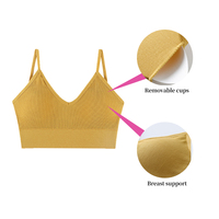S-SHAPER sans jantes ensemble de soutien-gorge de sport bretelles minces sans couture coussinets amovibles ensembles de soutien-gorge et de slip ensembles de sous-vêtements pour femmes