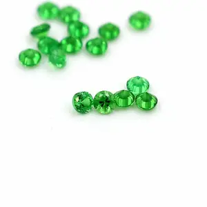 Round brilliant cut 0.8mm ~ 2.0mm tsavorite factory wholesale price natural loose gemstone real jewelry precious tsavorite