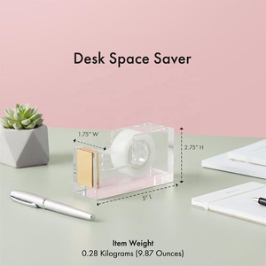 Dispensador de Acrílico Moderno para Escritorio, Soporte Resistente para Suministros de Oficina, Recargable, para Manualidades en el Hogar y la Escuela - Product Image 2