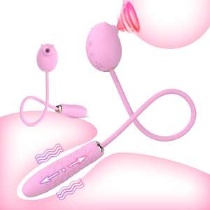 Volwassen Seksspeeltjes Voor Vrouwen Met Dubbele Tepelstimulator Clitoraal Massageapparaat G-Spot Masturbator Dildo Vibrator Alles-In-Één Vibrerend - Product Image 1
