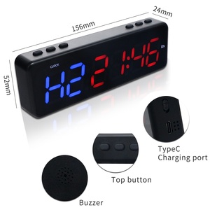 <span class=keywords><strong>Chronomètre</strong></span> numérique magnétique de bureau et <span class=keywords><strong>mural</strong></span>, horloge LED, multifonctionnel pour le <span class=keywords><strong>sport</strong></span> et le fitness, avec fonction de compte à rebours et de minuterie par intervalles - Product Image 2