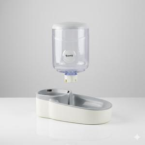 Distributeur d'eau automatique Yommy pour chiens et chats, gris et orange, fontaine à eau pour animaux de compagnie - Product Image 4