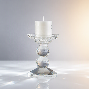 Kristallen theelichthouder K9 helder tweekleurig cilindervormig kandelaar voor moderne woonkamer tafeldecoratie - Product Image 1
