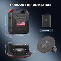 Ventouses à Vide Industrielles Robustes de 8 Pouces pour Verre et Carrelage, à Batterie au Lithium, avec Manomètre, Outils de Levage pour Fenêtres
