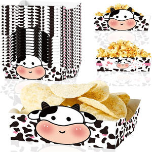 <span class=keywords><strong>Vache</strong></span> imprimer <span class=keywords><strong>des</strong></span> plateaux alimentaires en papier jetables Holy Cow Im One décorations d'anniversaire fille garçon Nacho plateaux pour les faveurs de fête fournitures de fête - Product Image 1