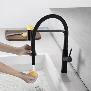 Modern Single Lever Kitchen Mixer Taps Flexible Single Handle Brass Black Pull Out Kitchen Faucets AT9238B -DX Kitchen - Product Image 5