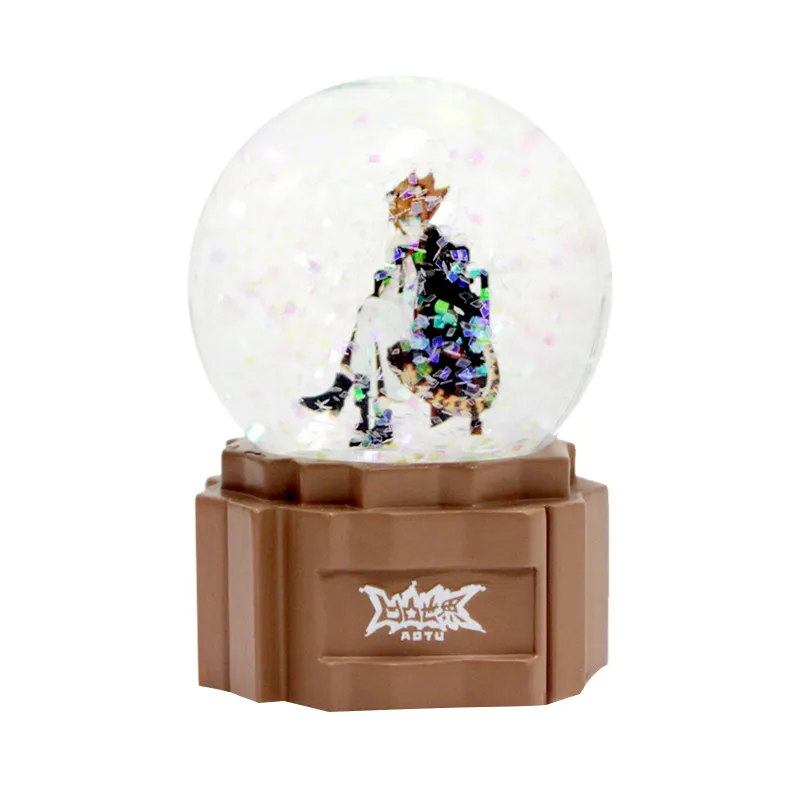 كرة الثلج اليابانية مخصص شخصية كرتونية كرة الثلج الراتنج الحرفية figurine 80 globe snow globe