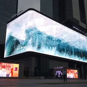 3d рекламный щит наружный светодиодный дисплей 90 градусов здание угловой настенный вывеска светодиодный рекламный экран