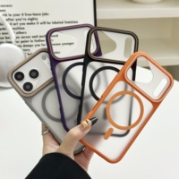Casing Anti-Shock Desain Armor TPU+PC dengan Bingkai Kamera, Lapisan Karet Magnetik, Terlaris dan Ready Stock, Kompatibel untuk 17 Pro